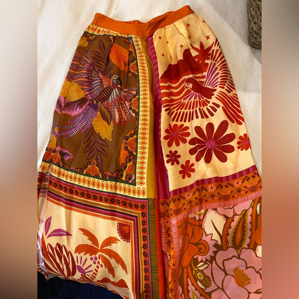 Farm Rio Mixed Scarves Pants - Picture 4 of 5